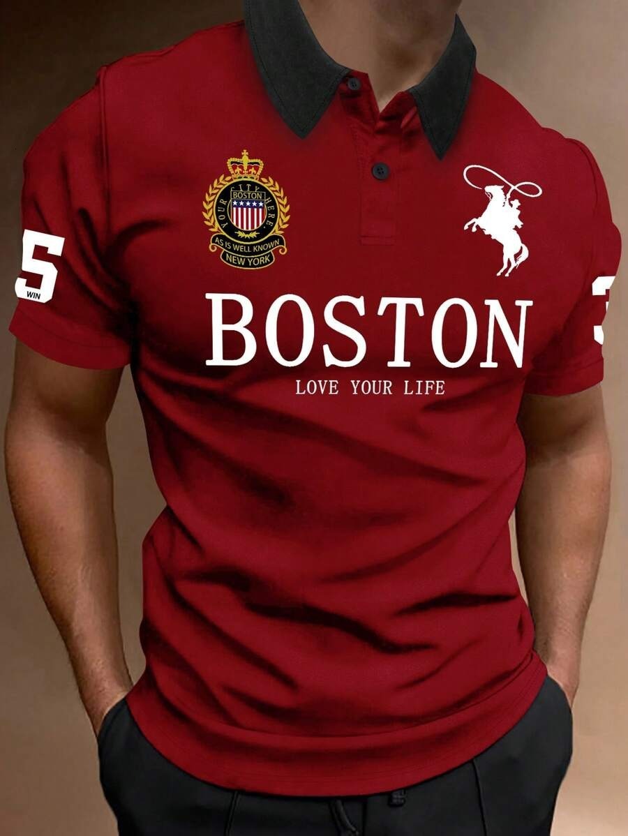 Luxury Brand Designer Clothes 2025 New European And American Fashion Trend Casual Versatile Short Sleeve Button Polo Shirt 3D Print