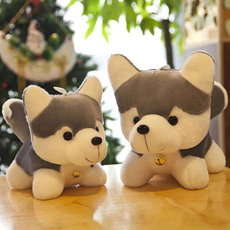 1pc 25cm/9.84in Husky plush toy cute imitation dog doll ragdoll pillow for children gifts Y260128