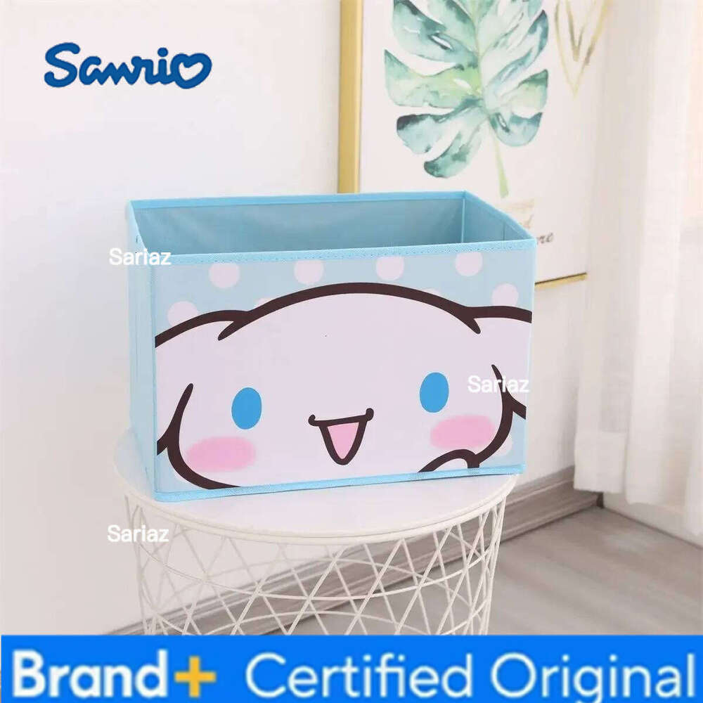 Sanrio Cartoon Hello Kitty Non-woven Foldable My Melody Home Snacks Clothing Book Box Kuromi Desktop Sundry Storage Gift H260129