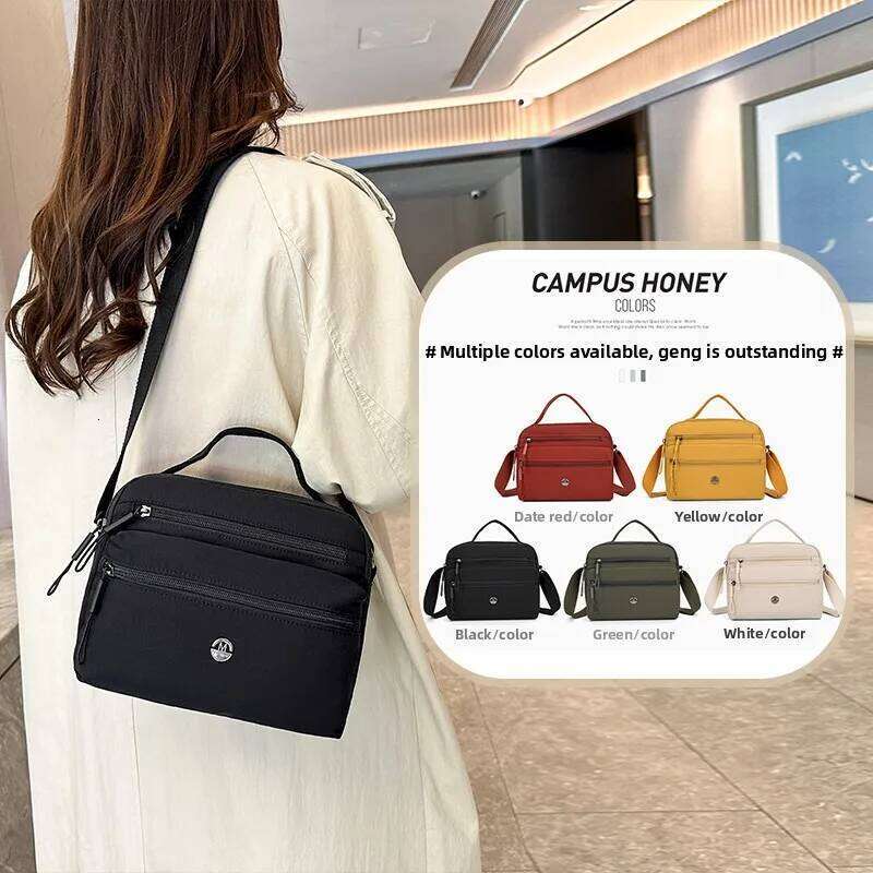 Luxury DesignerNylonCrossbody Bag for Women, Large Capacity Lightweight Handbag, Multi-Pocket Travel Purse with Adjustable Strap