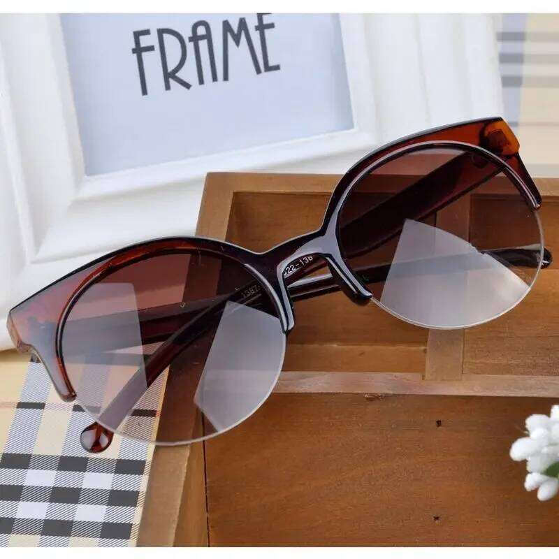 Cat Eye Sunglasses Women Fashion Ladies Vintage Sun Glasses Female Round Circle Sexy Retro Oculos De Sol Feminino UV400 Points H260129