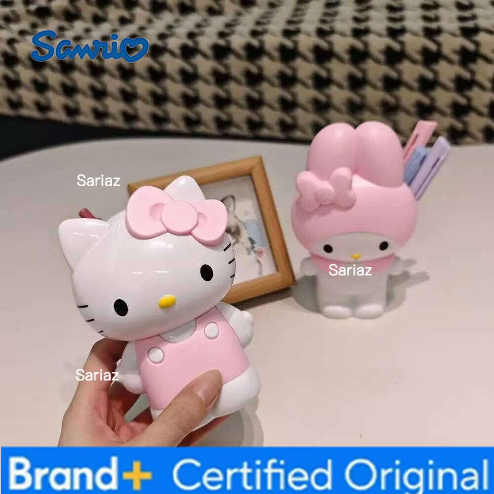 Sanrio Hello Kitty Kuromi Pen Container Cute My Melody Makeup Brush Holder Dormitory Desktop Ornament Storage Box Gifts H260129