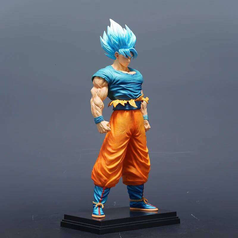 New Jt Dragon Ball Anime Pink/Blue/ Hair Figurine Super Saiyan 3 Goku Figure Pvc Statue Model Boy Gift Z260129
