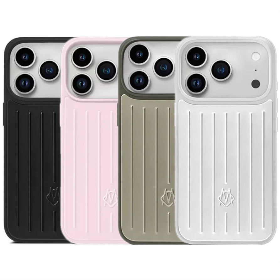 Pink Phone Case with box Suitcase Designer iPhone Case for Apple iPhone 17 Pro Max 16 15 14 ProMax Cases Aluminum Alloy MagSafe Cover Coque Funda Titanium iPhone17 Case