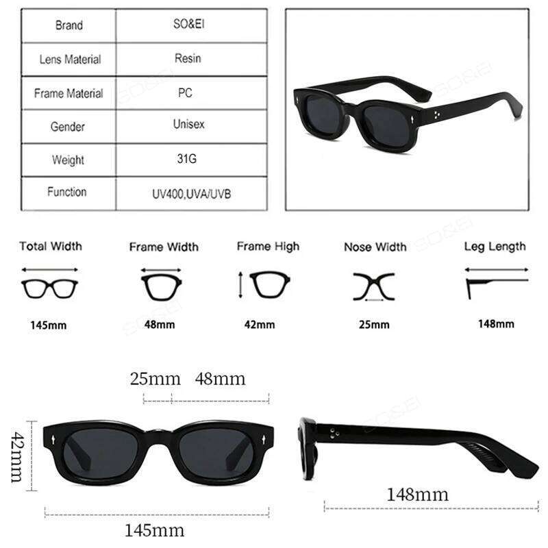 SO&EI Retro Small Square Candy Color Sunglasses Women Fashion Trending Rivets Men Leopard Sun Glasses Shades UV400 H260129