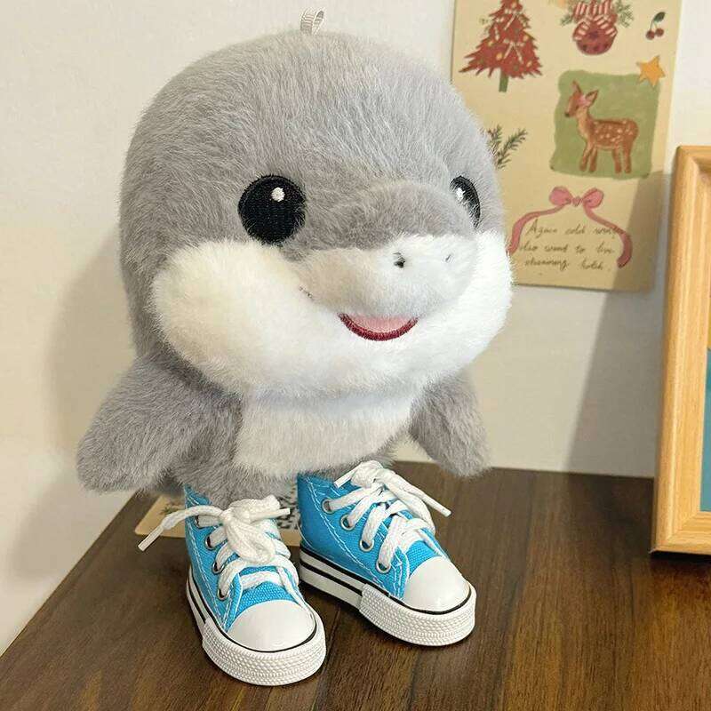 Cute Shoe Wearing Shark Interesting Tung Sahur Plush Game Peripherals Stuffed Toys For Kid Birthday Gifts Y260128