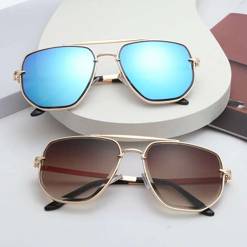 New Fashion Sunglasses Cool Men Vintage Brand Design Metal Sun Glasses Women Shades UV400 Oculos De Sol H260129