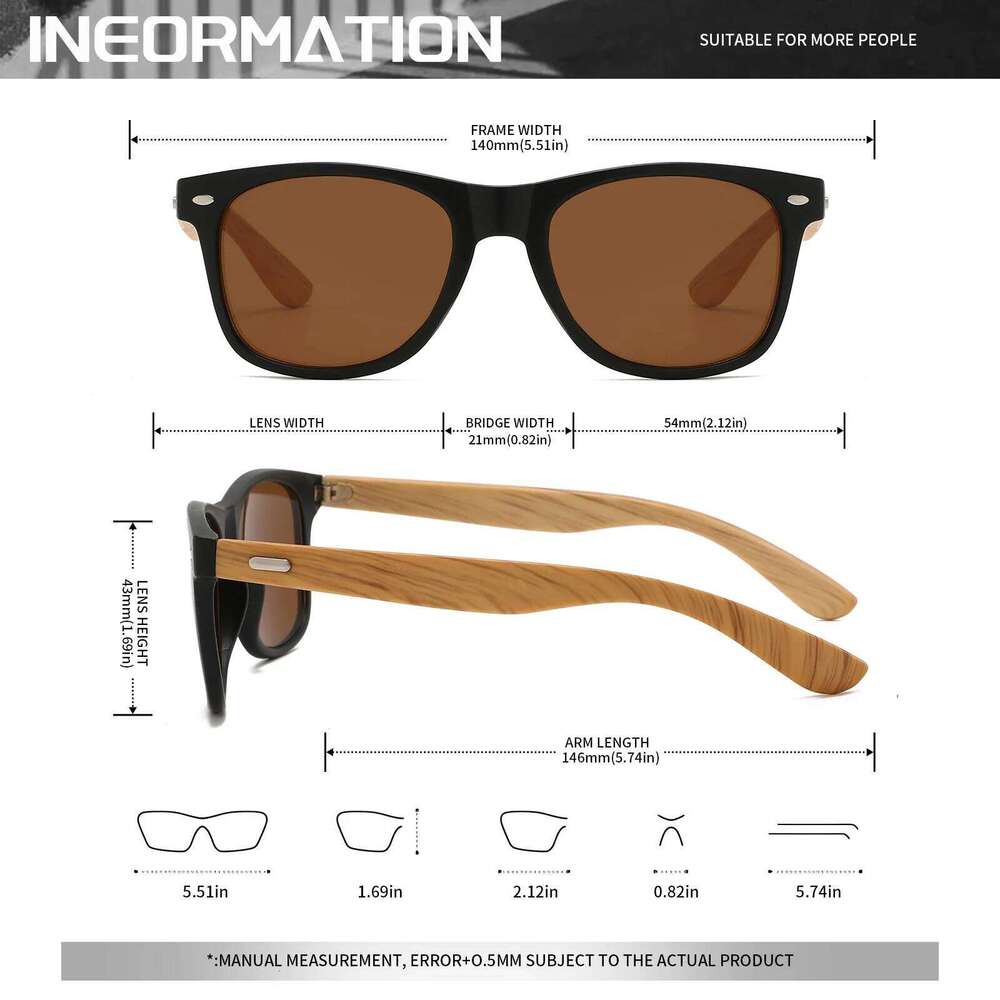 3PCS Bamboo Texture Square Sunglasses UV400, Fashion Unisex Classic - Lightweight for Casual Wear & Holidays H260129