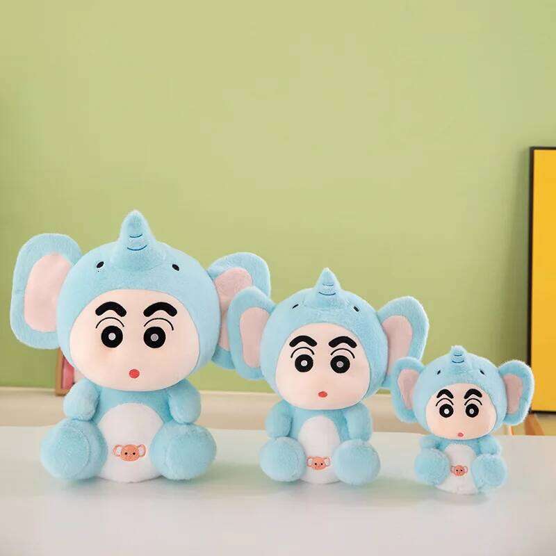1pc 25cm/9.84in Sitting elephant Xiaoxin plush toy cute bed doll to give boyfriend girlfriend children's treasure Y260128