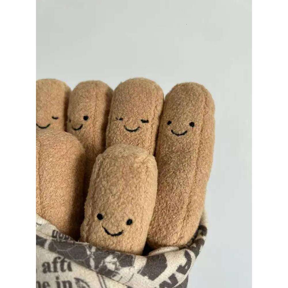 new boxed french fry figurine simulation filled plush toy cartoon anime cute children's birthday gift fun doll Y260128
