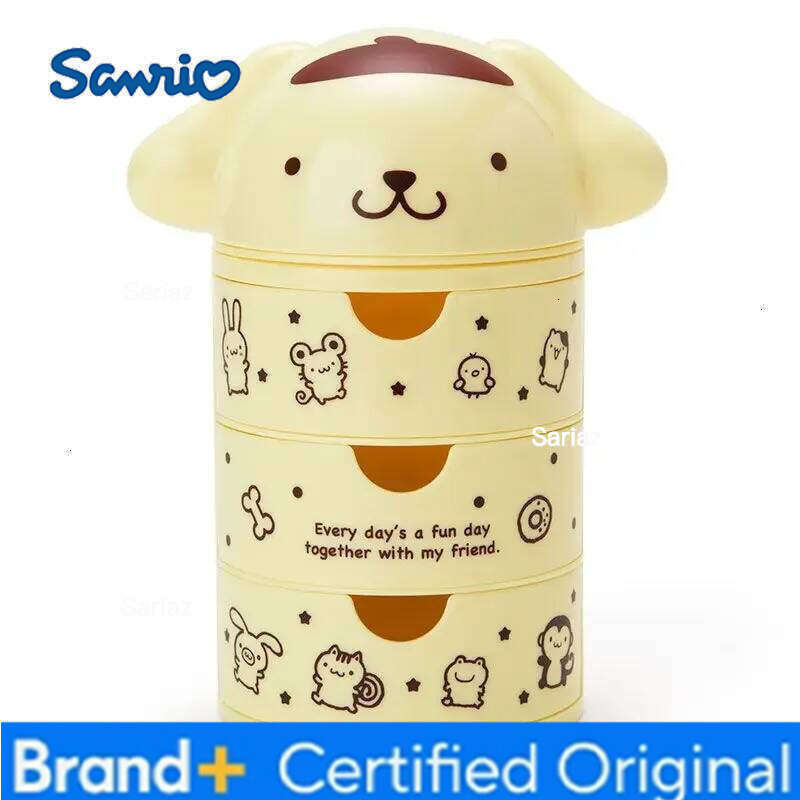 Sanrio Hello Kitty Desktop Rotating Jewelry Cute Girl Heart Organizing Decoration Storage Box H260129 H260129