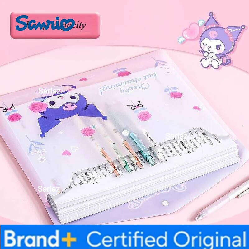Sanrio family cartoon Hello kitty file bag kuromiMy melody information storage thickened cute waterproof translucent kawaii H26012911