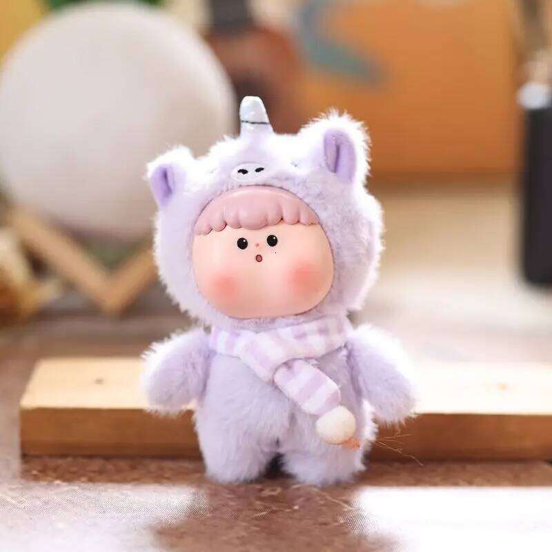 14cm Vinyl Face Plush Colorful Animal Dolls Unicorn Fox Elephant Popular Kids Cute Birthday Gifts Christmas Party Toys Y260128
