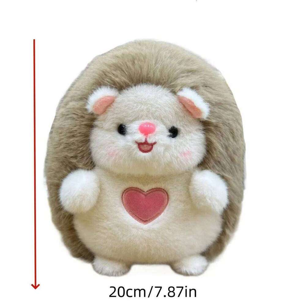 1pc 20cm/7.87in Hedgehog plush toy Tan Jianci same cute small hedgehog rag doll children's gift Y260128