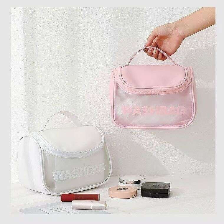 Waterproof New Large Capacity Transparent Wash Handheld Portable Cosmetic Travel Storage Bag