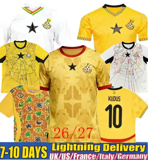 26 27 Ghana Season Jersey 2025 Africa Cup of Nations Men's Adult and Children's Football Jerseys with Customized Number Printing