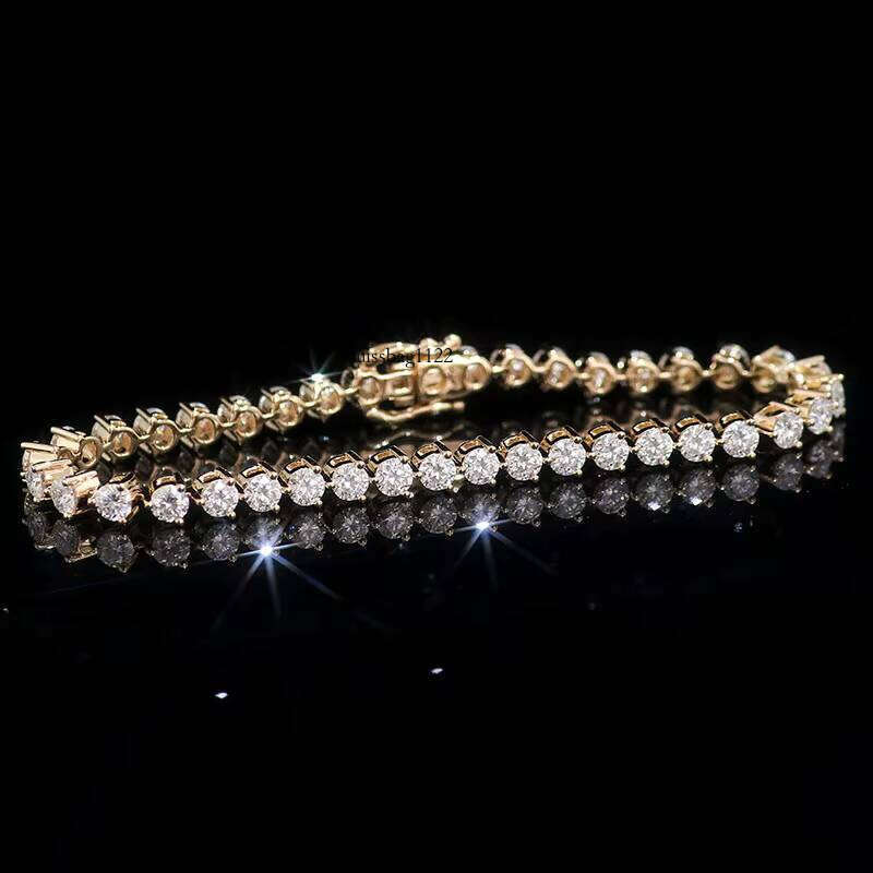 bracelet Low Price 2.5mm Lab Tennis Bracelet 3 Prongs 10k for women VVS jewlery Pass Tester Real Jewelry