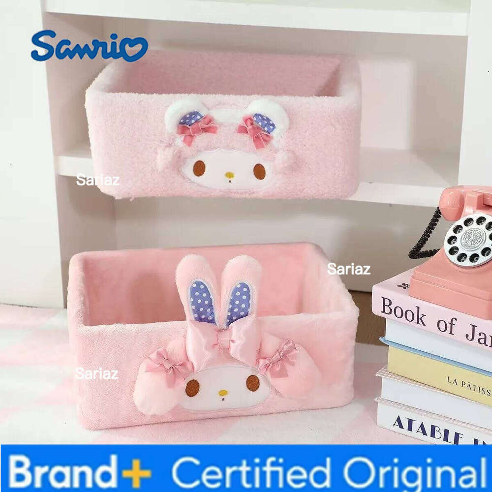 Sanrio My Melody Home Desktop Cosmetic Storage Anime Girly Heart Cute Hello Kitty Large Capacity Clothing Toys Sorting Box H260129