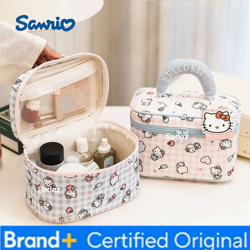 Sanrio Anime Hello Kitty full-print large-capacity cosmetic Kawaii portable toiletry storage bag gift for friends H260129