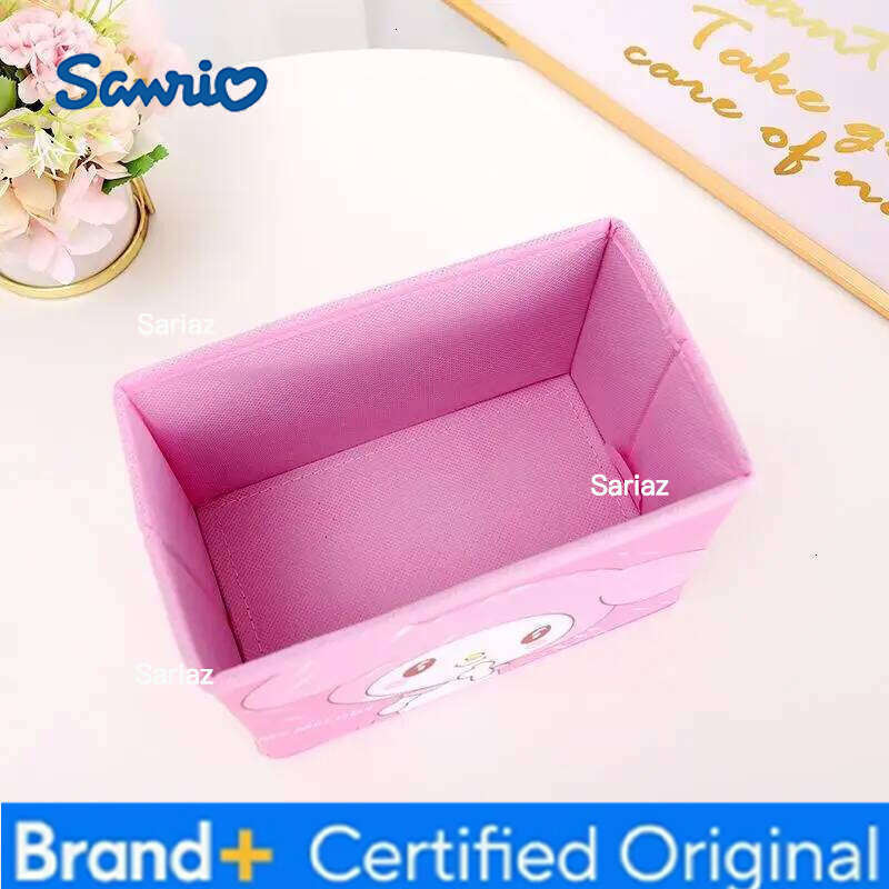 Sanrio Cartoon Hello Kitty Non-woven Foldable My Melody Home Snacks Clothing Book Box Kuromi Desktop Sundry Storage Gift H2601291