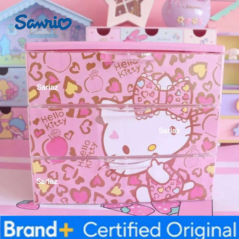 Sanrio Japanese Family Cute Cartoon Desktop Drawer-style Multi-layer Box Jewelry Hairpin Sundries Storage H260129 H260129