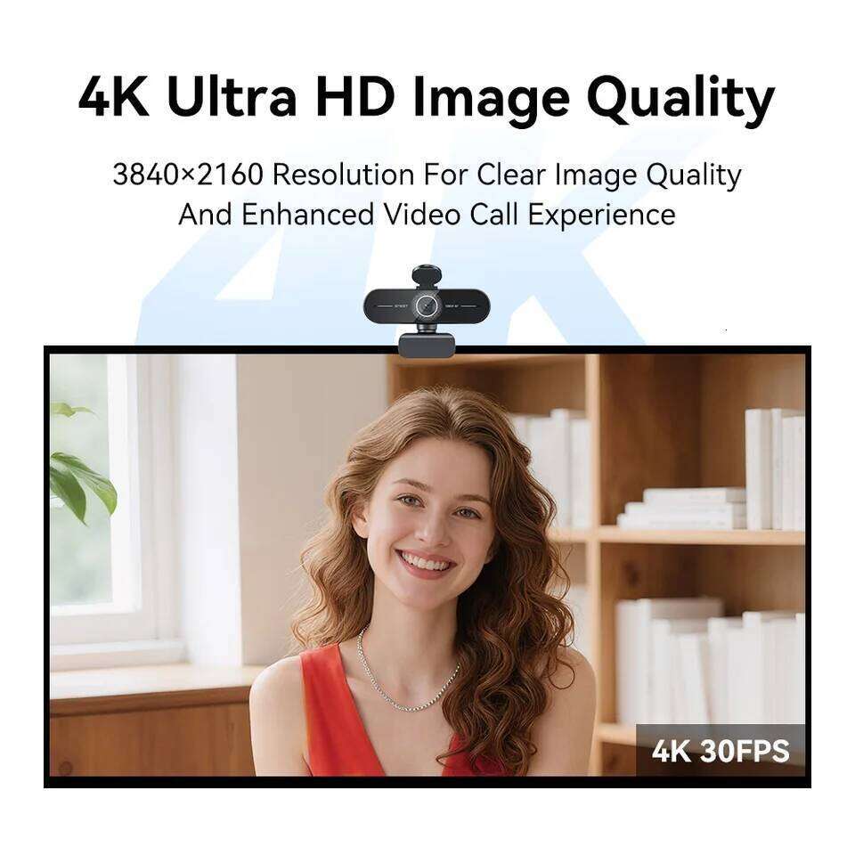 4K Ultra HD Webcam 1080P 60fps Web EMEET C60E Autofocus USB Computer Camera for / Video Call/ Conference 26W0129