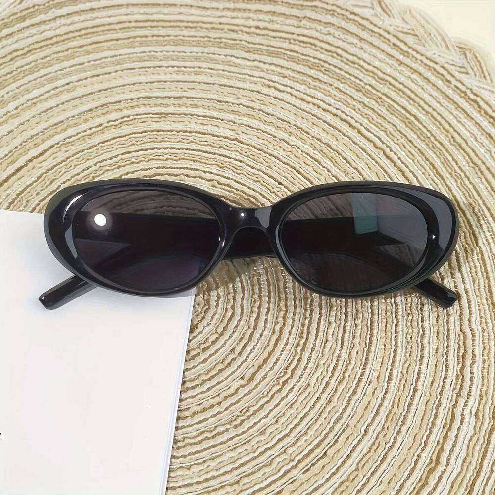 Oval Fashion Sunglasses Women Female Cool Sexy Vintage Small Glasses, For Party, Vacation, Hike H260129