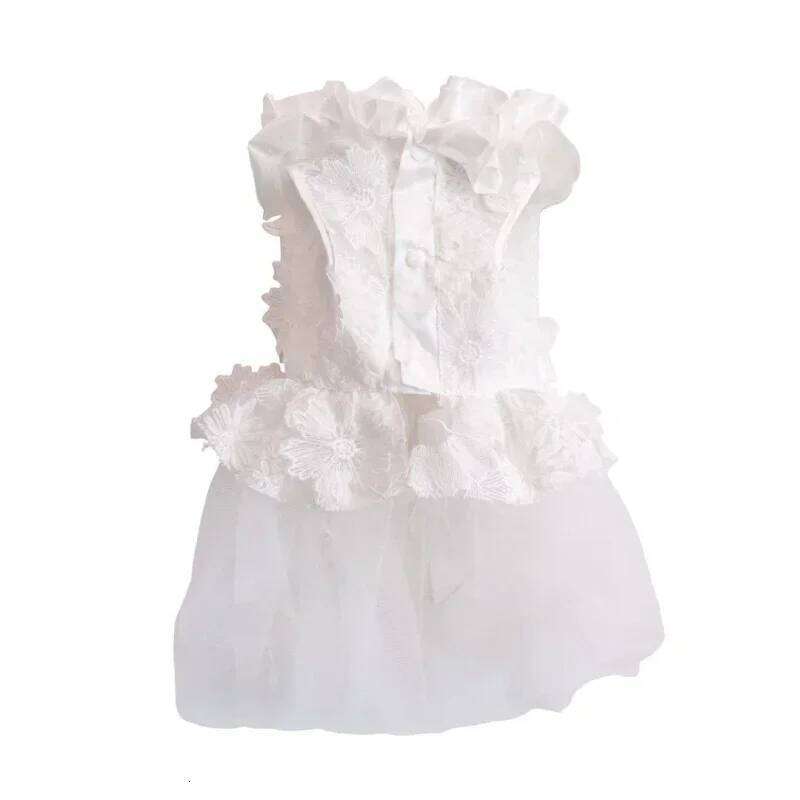 Famous brand Summer Wedding Dress Poodle Bichon Schnauzer Corgi Shiba Inu Husky Labrador Golden Retriever Clothes Big Large Dog Clothing pupakaIK