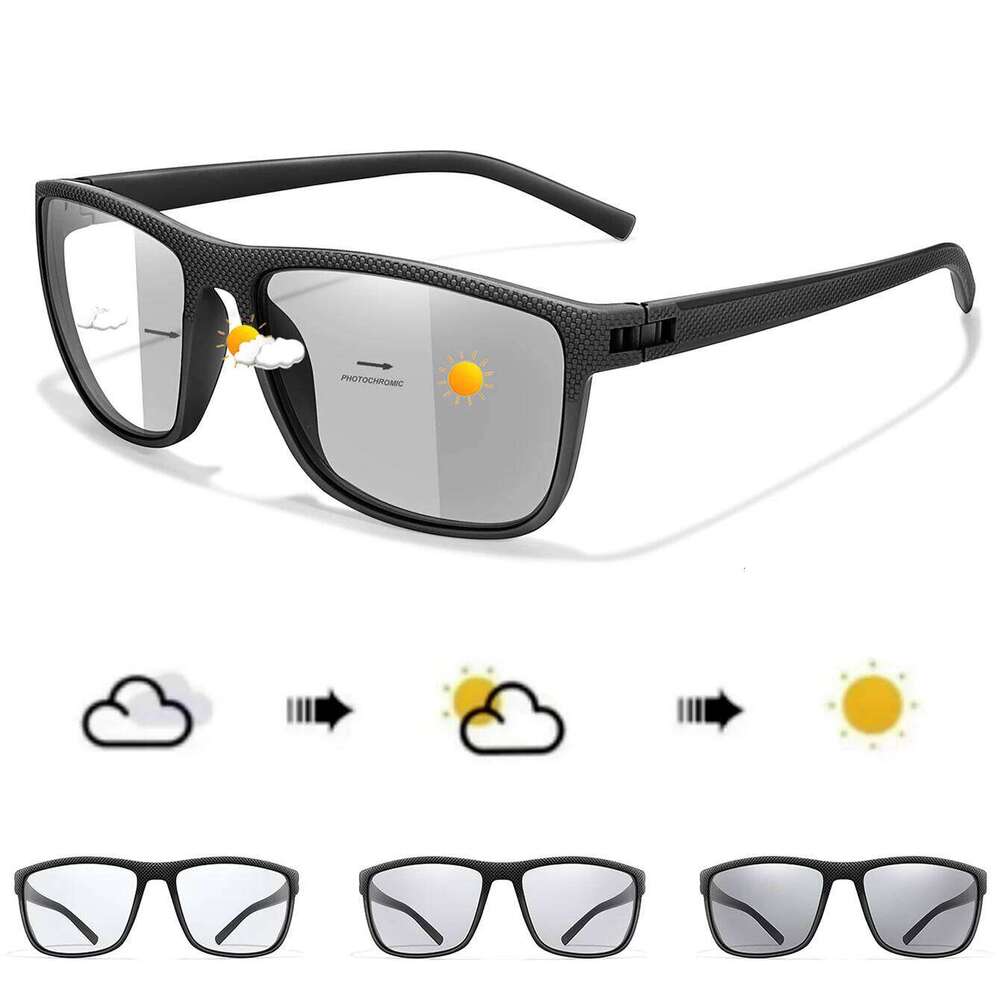 Men Women Fashion Photochromic Anti-glare Sunglasses Classic Square Driving Outdoor Sports Cycling Running Eyewear H260129