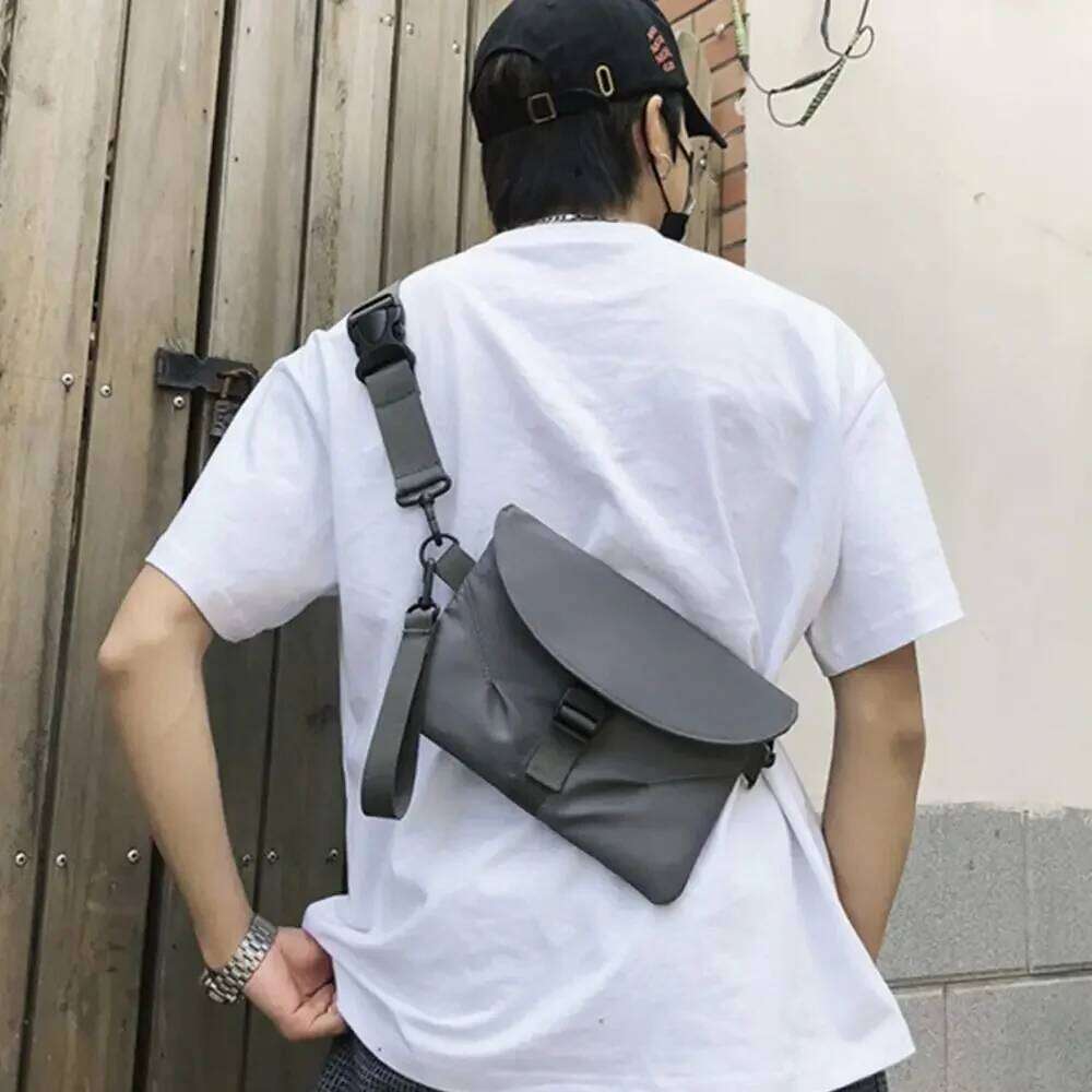 Women Nylon Chest Pack Cellphone Pouch Outdoor Sports Cross-body Casual Running Cycling Sling Bag