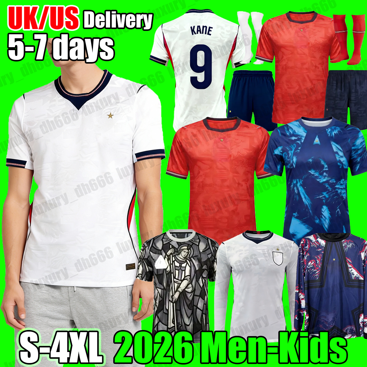 4XL 2026 World Cup new eNglAnD kit 26 27 football shirt Top palace soccer jersey BELLINGHAM RASHFORD KANE SAKA RICE FODEN home away Long sleeve goalkeeper men kids kit