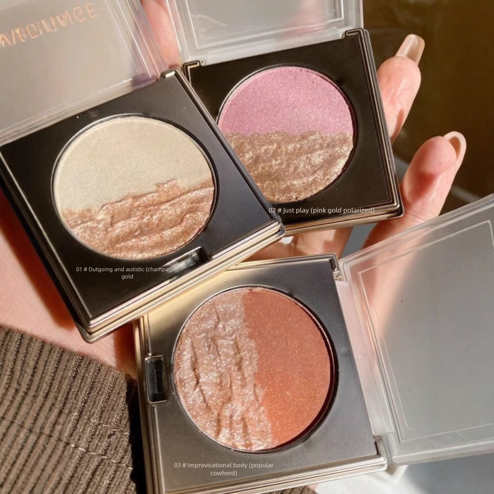 Pure Rose Pink Gold High gloss Pink Plate Korean Waterlight Sense Ginger Mashed Potato eye shadow Brightens Skin Color