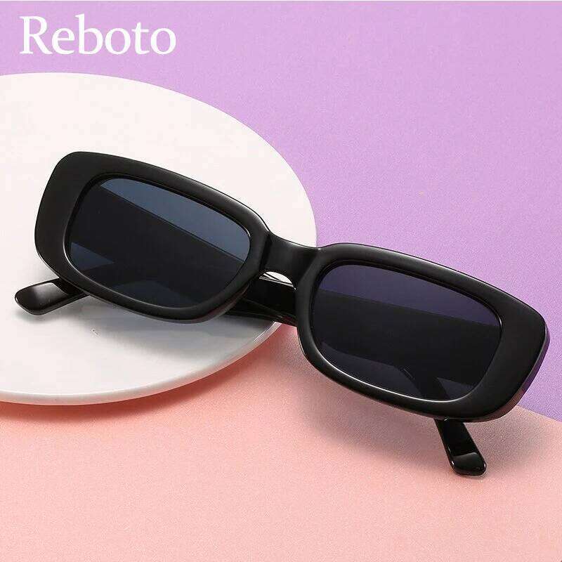 Classic White Rectangular Women's Sunglasses New Fashion Small Retro Brand Designer Square Sun Glasses Female Lady Eyeglass H260129