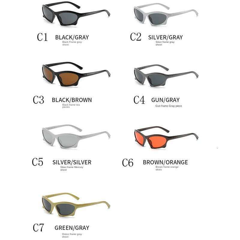 Steampunk Irregular Sunglasses Sports Goggle New Women Men Fashion Sun Glasses Punk Eyewear Female Y2K Shades Eyeglasses UV400 H260129