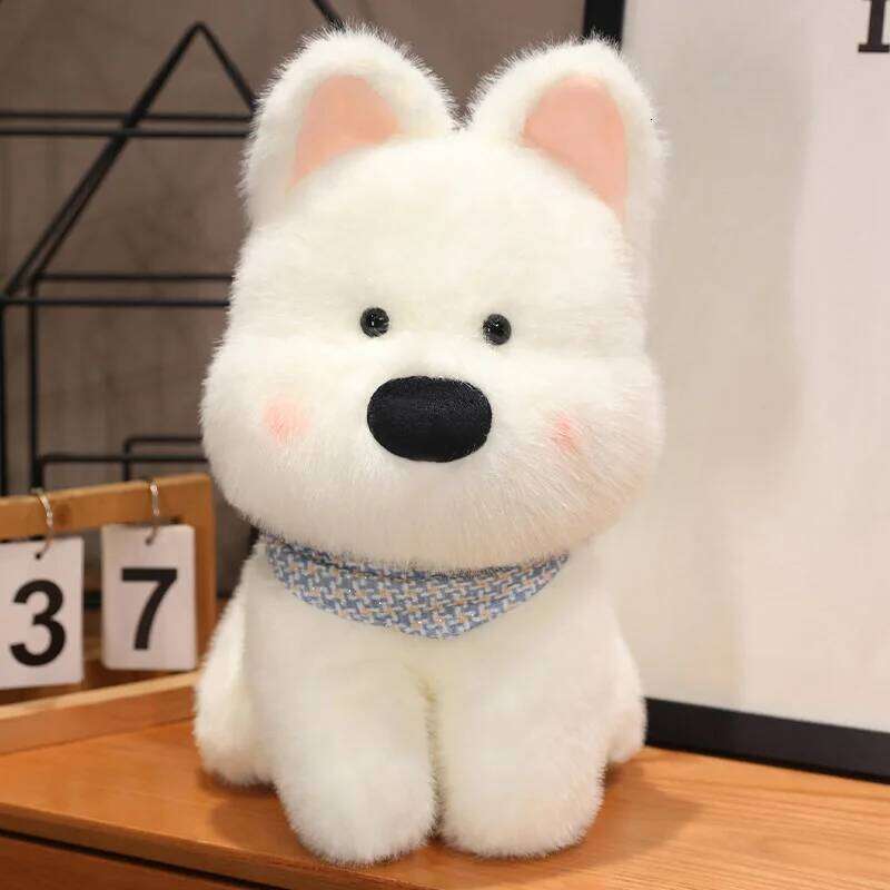 Internet celebrity cute West Highland puppy toy children's plush doll scribbled dog girl birthday gift Y260128