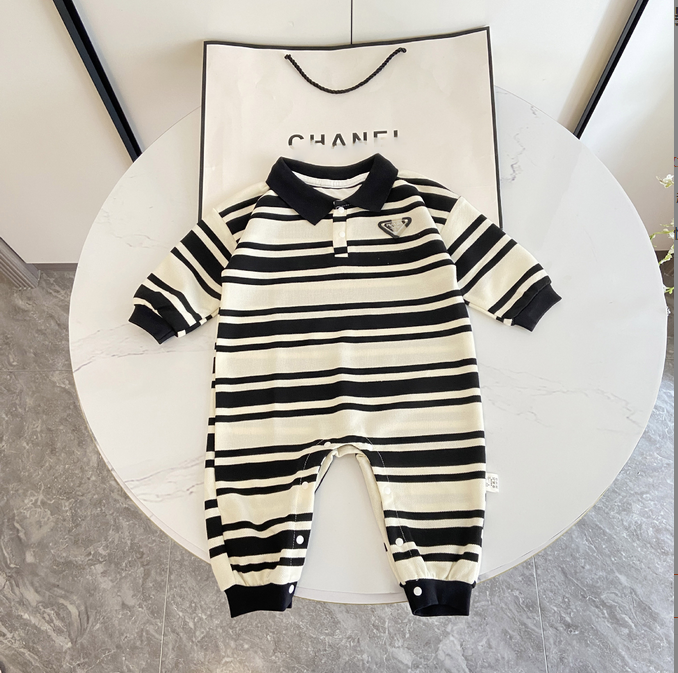 Retail Baby Romper Summer Newborn Cotton RompersToddler Short Sleeve Onesies Turn-down Collar Infant Jumpsuit 0-24 Months