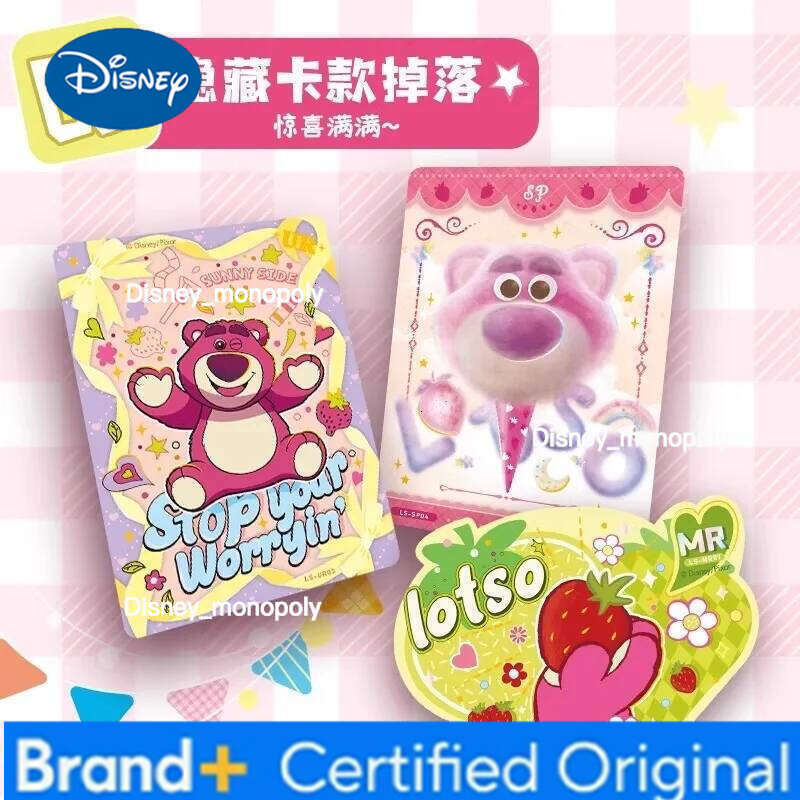 Disney Card Fun Official Genuine Strawberry Bear Love & Villains Series Collectible Cards Anime Peripheral Gift Toys H260129 H260129