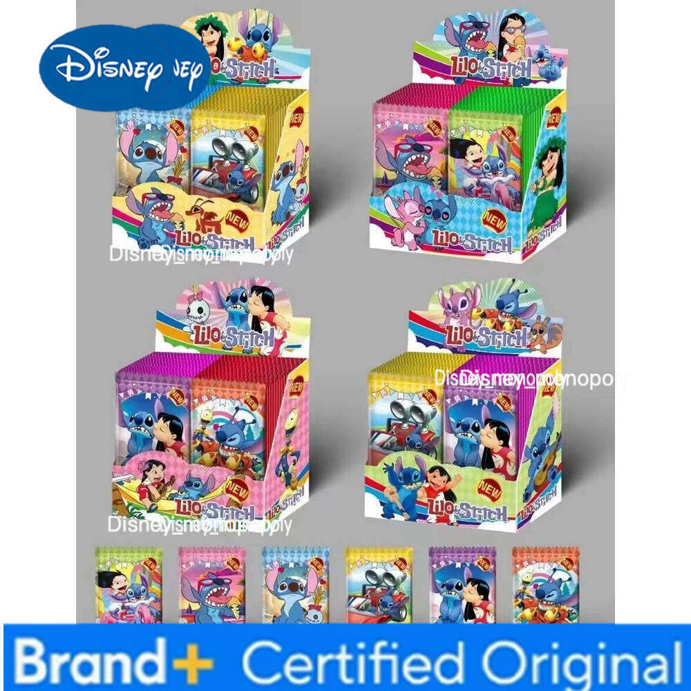 Disney 1Set of 288Sheets Interstellar Baby Collection Card Shiny Cute Stitch Cards Gam Anime Battle Carte for Children Gift Toy H260129