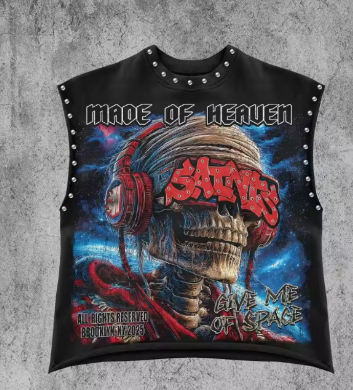 Men's T Shirts Saints Vintage T-Shirt Personality Trend Garbage Pure Punk Millennium Subculture Y2k Street Hip-hop Retro Print Neck Loose Summer  - view 3