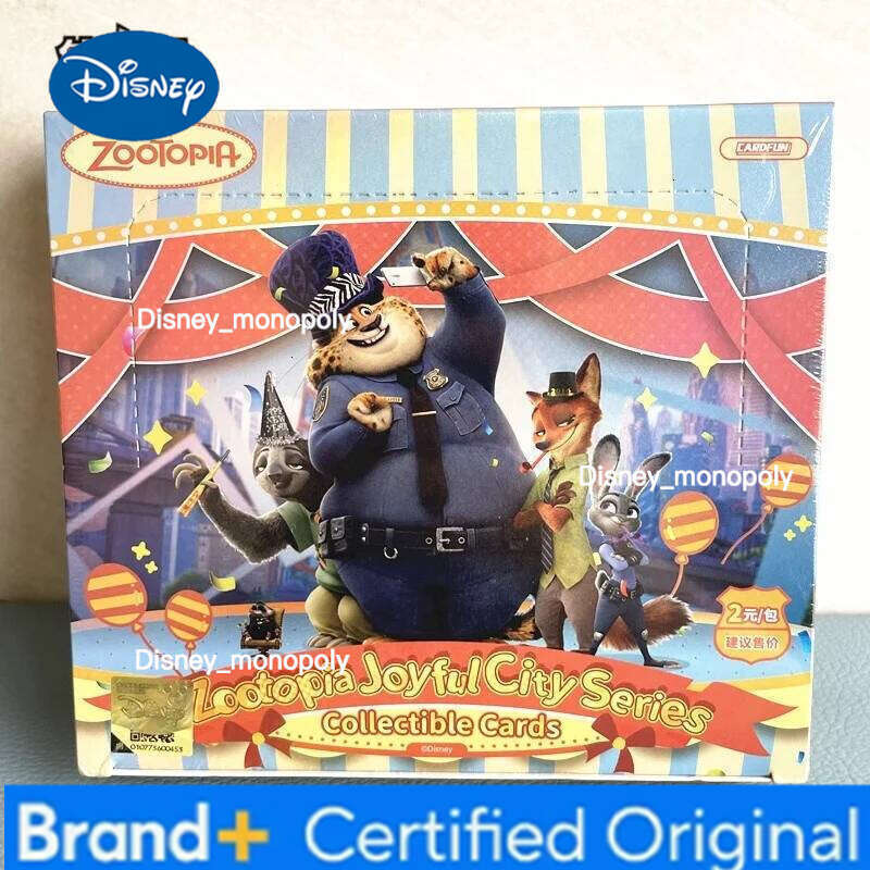 Disney Card.fun New Zootopia Happy City Series Collectible Card Blind Box Cartoon Peripherals Surprise Cards Kids Birthday Gifts H260129