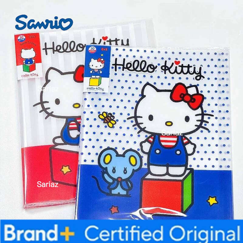 Sanrio Kawaii Hello Kitty File Folder A4 Binder Large Capacity 30Pages Waterproof Test Paper Office Document Storage Bag Girls Gifts H260129