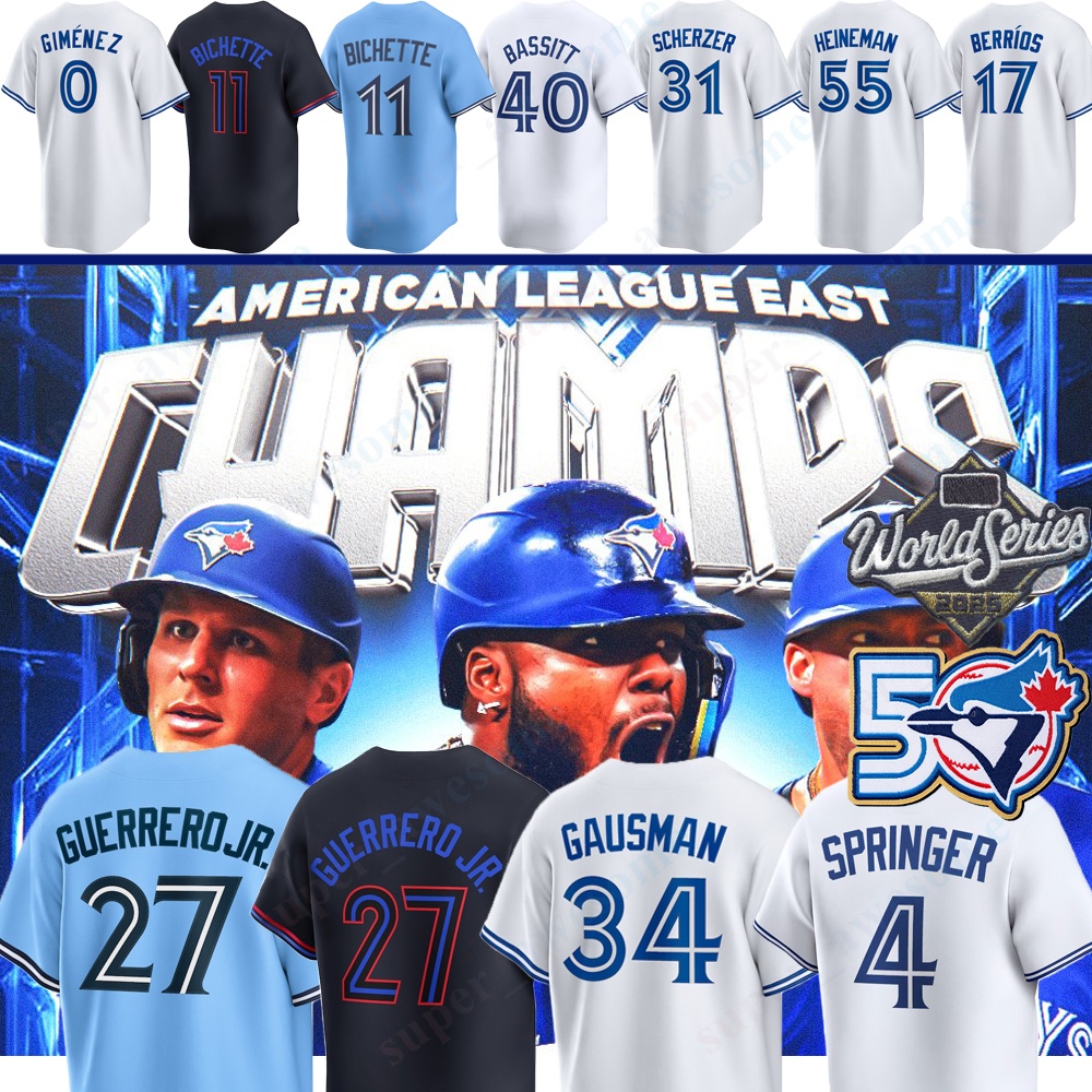 2025 World Series Blue Jays Vladimir Guerrero Jr Alejandro Kirk Baseball Jersey Addison Barger Trey Yesavage Ernie Clement Kazuma Okamoto Dylan Cease 