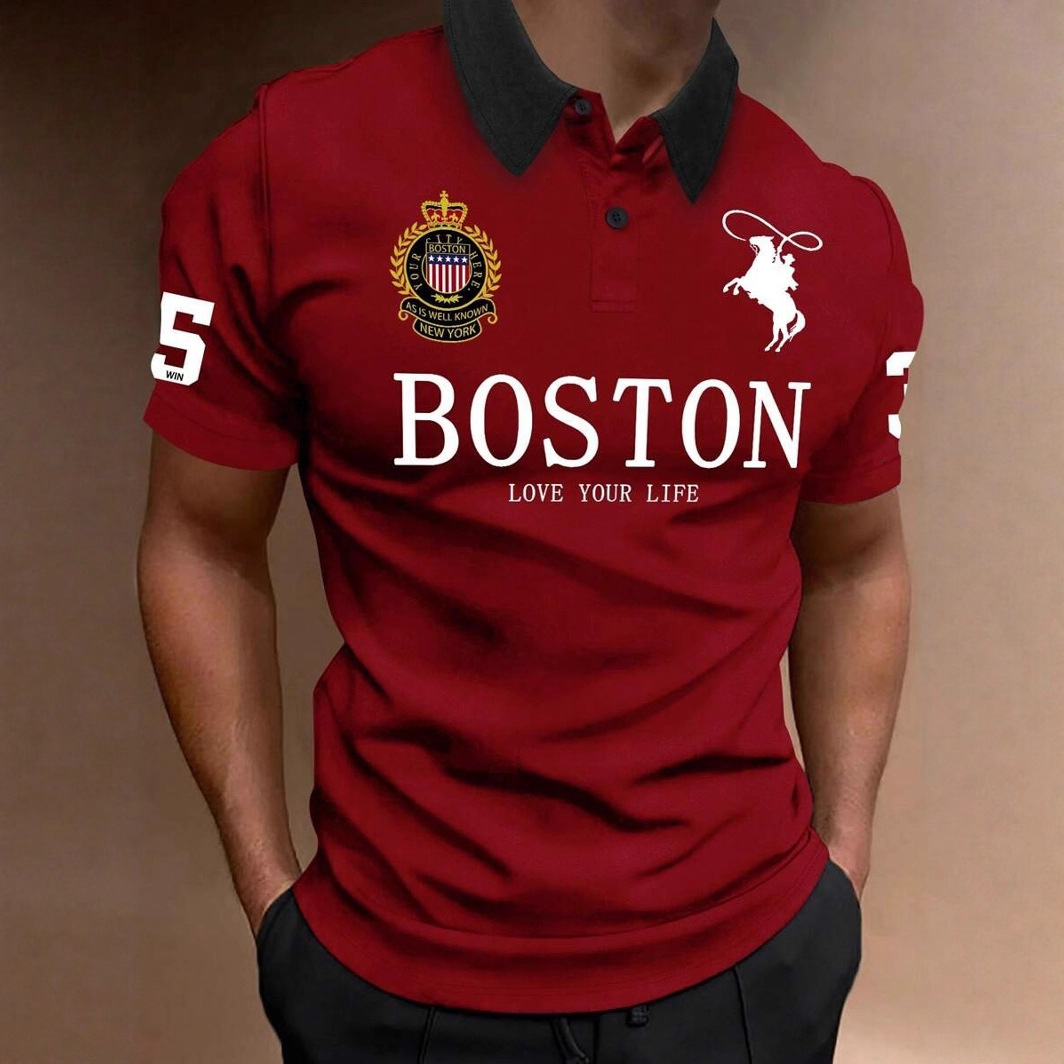 Luxury Brand Designer Clothes 2025 New European And American Fashion Trend Casual Versatile Short Sleeve Button Polo Shirt 3D Print