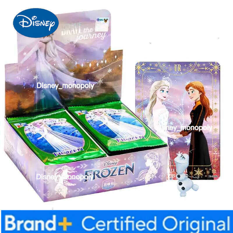 Disney KAYOU Frozen Elsa Anna Olaf Kristoff Anime Peripheral Fun Special Package Collection Game Card Children Toys Gifts H260129 H260129
