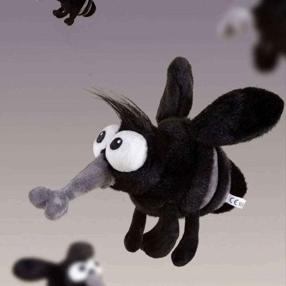 13cm/25cm Summer Mosquito Plush Cute Stuffed Bug with Angry Face Funny Anti-Pest Gift for Kids&Meme Lovers Home Decor Party Game Y260128