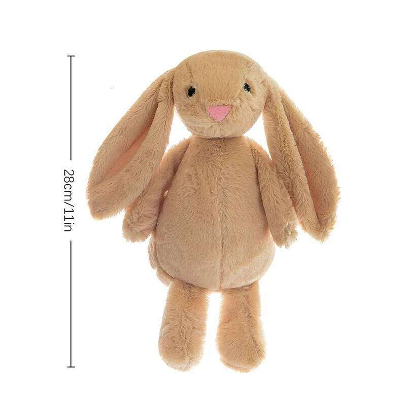 28cm Cute Bunny Rabbit Plush Long Ear Soft Stuffed Doll Girls Kids Baby Toy Kawaii Animal Birthday Gifts Y260128