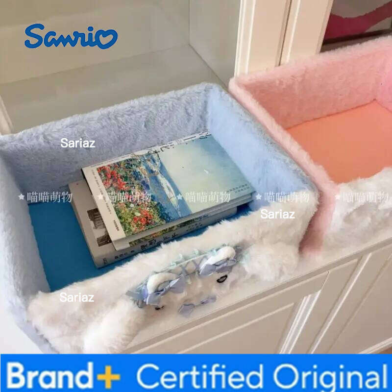 Sanrio Anime Baskets Case Kuromi My Melody Hello Kitty Desktop Container Student Girl Storage Box Home Decor H260129