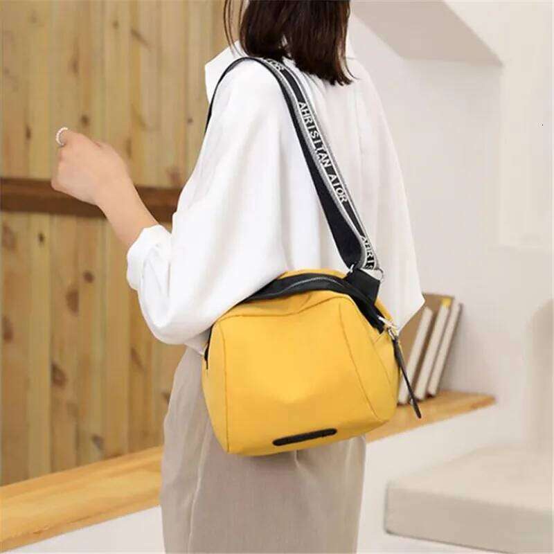 Trendy Korean Nylon Crossbody with Zipper Pocket Casual Stylish Shoulder Fashion Shell Bag Purse XJ260129