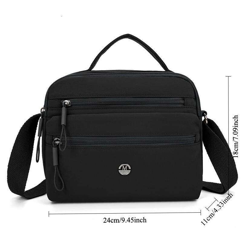 Luxury DesignerNylonCrossbody Bag for Women, Large Capacity Lightweight Handbag, Multi-Pocket Travel Purse with Adjustable Strap