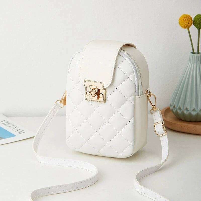 Fashion Mini Quilted Small for Women, Crossbody Phone Bag with Lock Design,Lightweight Zipper Closure, Outdoor Sport Purse XJ260129